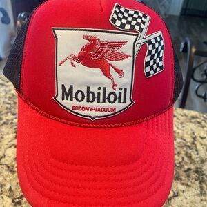 Mobil Oil Red Trucker Hat